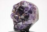 Dark Purple Amethyst Cluster w/ Goethite - Large Points #206893-2